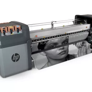 HP Latex 850 full width printing black and white image left hand side 